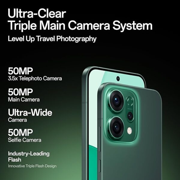 oppo reno14 5g (forest green, 8gb ram, 256gb storage) with no cost emi/additional exchange offers