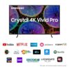samsung 108 cm (43 inches) d series brighter crystal 4k vivid pro ultra hd smart led tv ua43due77aklxl (black)