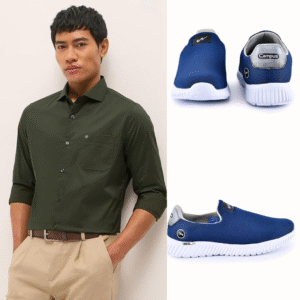 the bear house men's solid shirt with campus men oxyfit (n) walking shoes