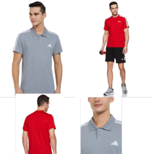 adidas men's polo t shirt with adidas men polyester striped fitted t shirt