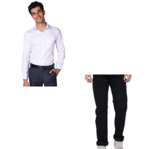 siyaram's inspiro shirt with levi's men's black jeans