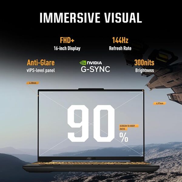 asus tuf gaming f16,intel core 5 processor 210h,14th gen gaming laptop(rtx 4050 6gb/140wtgp/16gb/512gb/fhd+/16"/144hz/windows 11/m365 basic(1year)*/office 2024/mecha gray/2.20 kg) fx677vu rl055ws