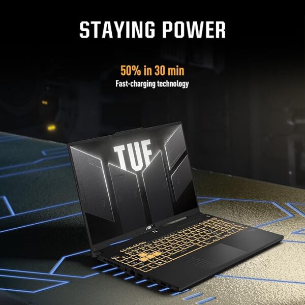 asus tuf gaming f16,intel core 5 processor 210h,14th gen gaming laptop(rtx 4050 6gb/140wtgp/16gb/512gb/fhd+/16"/144hz/windows 11/m365 basic(1year)*/office 2024/mecha gray/2.20 kg) fx677vu rl055ws
