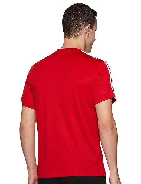 adidas men polyester striped fitted t shirt adidas men polyester striped fitted t shirt