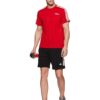 adidas men polyester striped fitted t shirt