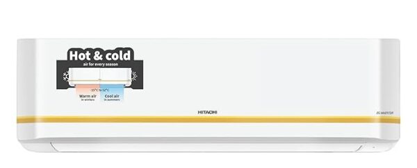 hitachi 1.5 ton 3 star, hot & cold inverter split ac with expandable technology (100% copper, dust filter, 3100hp rsqg318hgxa, white)