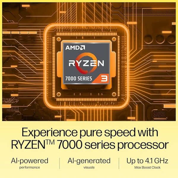 hp 15, amd ryzen 3 7320u (8gb lpddr5, 512gb ssd) fhd, anti glare, micro edge, 15.6"/39.6cm, win 11, office 21, silver, 1.59kg, fc0154au, amd radeon graphics, 1080p fhd camera laptop