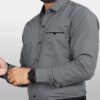 cb colebrook men's regular fit solid soft touch cotton casual shirt with pocket design with spread collar & full sleeves (available in plus size)