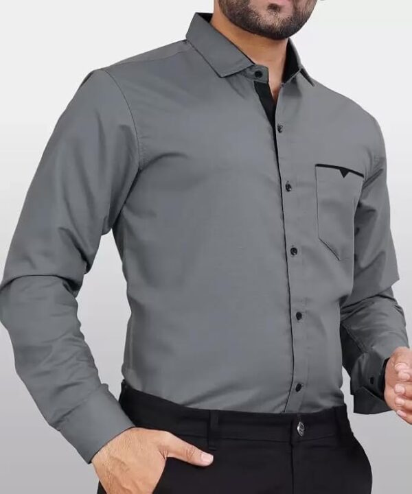 cb colebrook men's regular fit solid soft touch cotton casual shirt with pocket design with spread collar & full sleeves (available in plus size)
