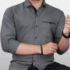 cb colebrook men's regular fit solid soft touch cotton casual shirt with pocket design with spread collar & full sleeves (available in plus size)