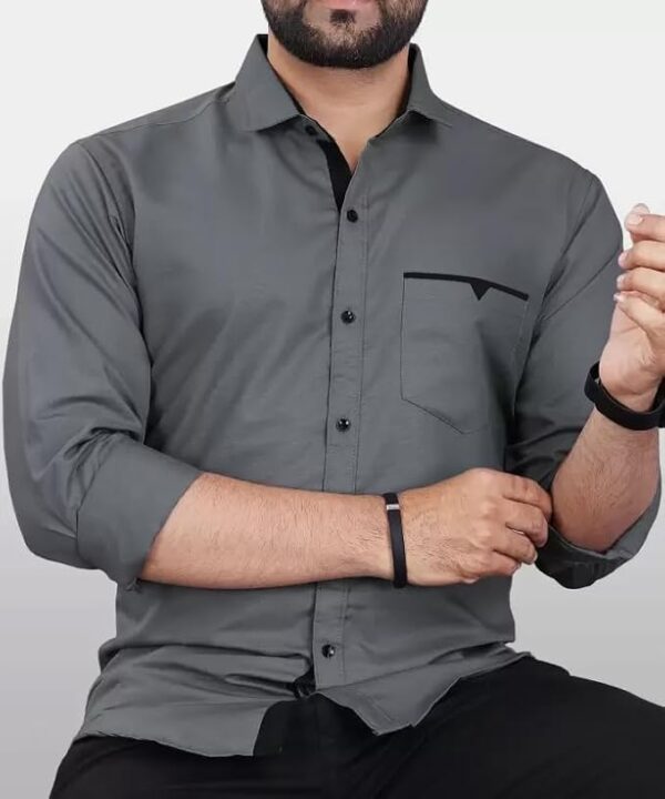 cb colebrook men's regular fit solid soft touch cotton casual shirt with pocket design with spread collar & full sleeves (available in plus size)