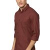 louis philippe men's premium cotton easy to care slim fit checks casual shirt with natural stretch