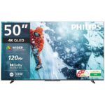 philips 127 cm (50 inches) 8100 series 4k ultra hd smart qled google tv 50pqt8100/94