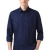 peter england men's cotton slim fit print shirt