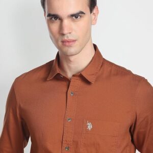 u.s. polo assn. men's cotton regular fit shirt