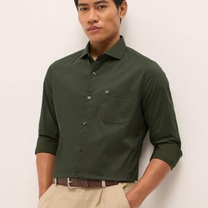 the bear house men's solid/plain tailored fit shirt