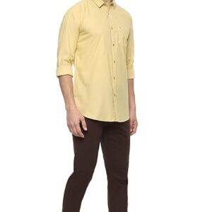 van heusen men's cotton slim fit solid casual shirt