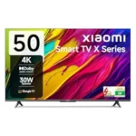 xiaomi mi 125 cm (50 inches) x series 4k led smart google tv l50ma auin (black)